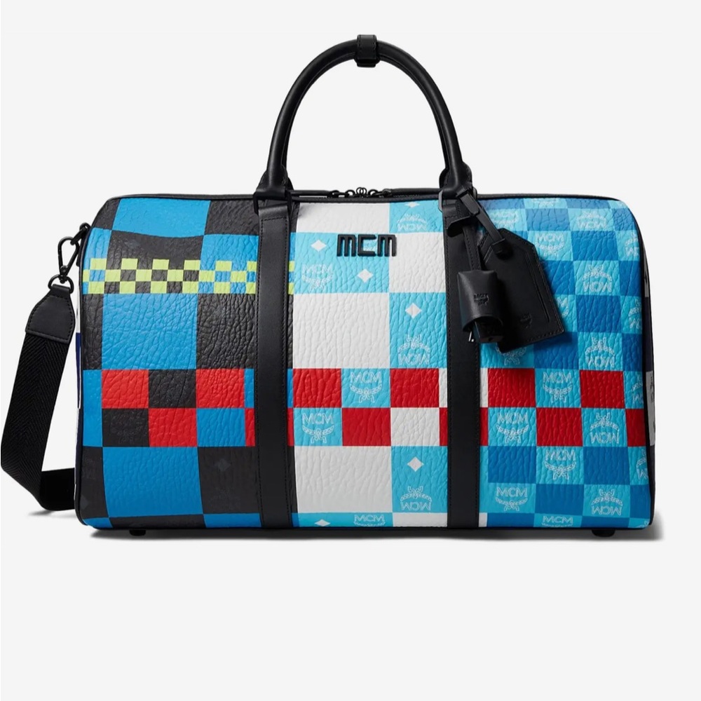 MCM Ottomar Checkerboard Weekender Bag NWT